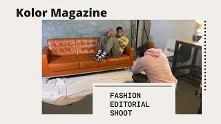 How To Start A Magazine Vlog 1 BTS KOLOR MAGAZINE MENSWEAR SHOOT SS21 [upl. by Ramej]