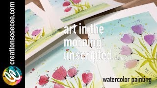 revised paint 4 super quick and easy watercolor florals all at once [upl. by Ellehcor]