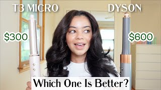 NEW T3 MICRO AIRE 360 VS DYSON AIRWRAP ON CURLY HAIR [upl. by Grunberg]