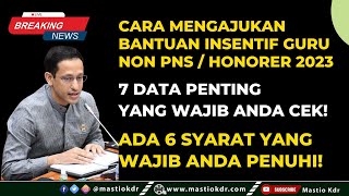 Cara Mengajukan Bantuan Insentif Non PNS 2023 7 Data Yang Wajib Anda Cek Sekarang [upl. by Suisyola]