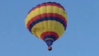 High Wind Takeoff in a Hotair Balloon Nov 25 2011 [upl. by Ainer403]