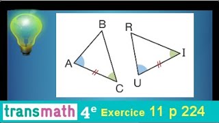 Exercice ♦ Triangles égaux • Repérer les sommets et angles homologues  superposables ♦ Quatrième [upl. by Annoda]