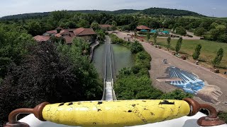 Mack Rides Log Flume Badewannen Fahrt zum Jungbrunnen Erlebnispark Tripsdrill 2023 POV Onride [upl. by Larimer513]