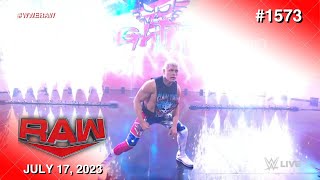 Cody Rhodes huge pop entrance in his hometown of Atlanta WWE Raw July 17 2023 [upl. by Anissej]