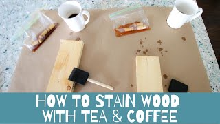 How to stain wood with coffee and tea [upl. by Kusin289]