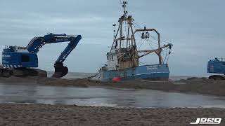 Timelapse reddingspoging Garnalenkotter Zandvoort [upl. by Zap523]