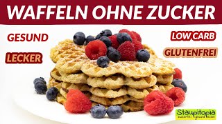 Low Carb Waffeln  gesund und lecker  Rezept für Waffeln ohne Zucker mit Kokosmehl [upl. by Jonathan]