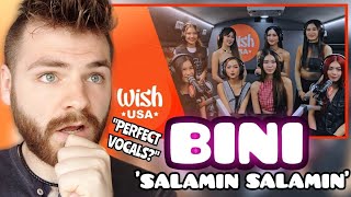 British Guy Reacts to BINI quotSalamin Salaminquot  LIVE on the Wish USA Bus  REACTION [upl. by Esinert]