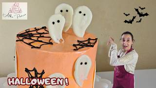 TORTA DE HALLOWEEN divertida para celebrar con los más chicos CURSO GRATIS DE DECORACIÓN [upl. by Assetak]