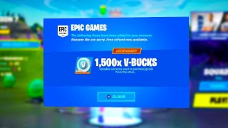 FORTNITE is REFUNDING VBUCKS [upl. by Bruell64]