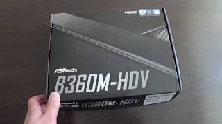 Motherboard ASRock B360MHDV  Unboxing  Распаковка [upl. by Ecinrahs]