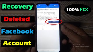 How To Recover Permanently Deleted FB Account  How to Cancel Deletion On Facebook ID 2024 [upl. by Sivat]