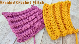 Super Thick Braided Crochet Stitch Pattern  Strongest Super Sturdy Dense Crochet Stitch [upl. by Ainoek]