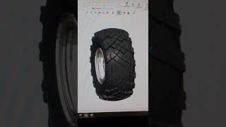 Wheel Tyre Design In SolidworksShorts  Autocad  Solidworks [upl. by Pauwles489]