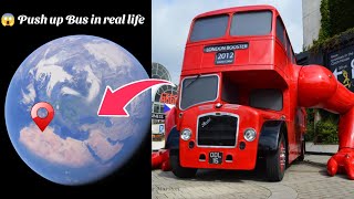 OMG 😱 i found Push up Bus in real life on Google map and google earth earth map googleearth [upl. by Enelav]