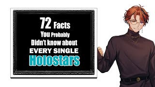 72 Facts You Probably Didnt Know About EVERY HoloStar [upl. by Duffy]