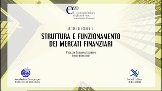 Struttura e finanziamento dei mercati finanziari  Germana Giombini UniUrb [upl. by Milstone]