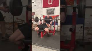 Bench Press with Dangling WEIGHT RELEASERS shorts powerlifting benchpress [upl. by Eelarat]