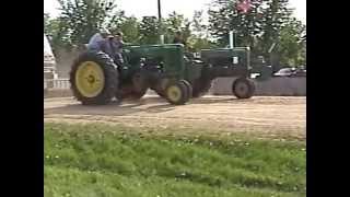 Two John Deere G tractors team pulling [upl. by Zins185]