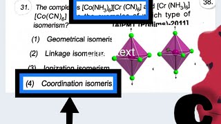 Coordination Isomers Short notes📝📝 Coordination compound chemistrygirl9215 BAmaam [upl. by Orapma]