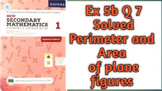 Ex 5B Q7 solved Apsc New Secondary Mathematics Book 1 Grade 6 Perimeter and Area of plane figure [upl. by Geno790]