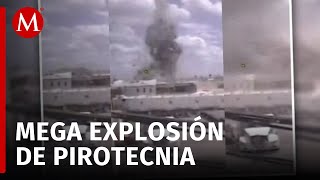 Así se vio la explosión de la casa en Reynosa por acumulación de pólvora [upl. by Ardiek]