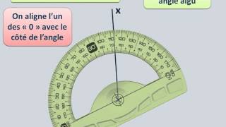 Utiliser un rapporteur pour tracer un angle de mesure donnée [upl. by Etireuqram]