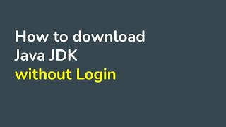 How to Download and Install Java JDK without Login to Oracle [upl. by Liliane168]