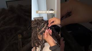 How to Crochet Retwist dreads dreadlocks crochettutorial [upl. by Hiamerej]