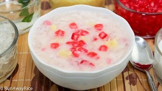 Agar Agar and Mock Pomegranate Seeds Dessert Che Suong Sa Hot Luu [upl. by Tibold]