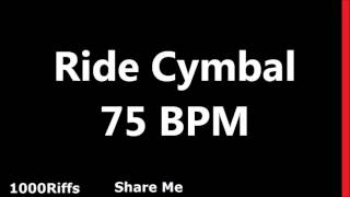 Ride Cymbal Metronome  75 BPM [upl. by Anyaj]