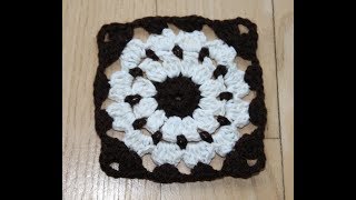 kwadrat na szydełku  a granny square on crochet [upl. by Eymaj729]