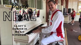 Disney’s Pianist Neal at Casey’s Corner in Magic Kingdom [upl. by Ashley]