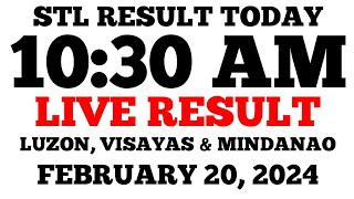 STL Result Today 1030AM Draw February 20 2024 STL LIVE Result Luzon Visayas and Mindanao [upl. by Admana]