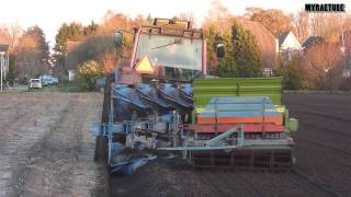 Plowing and sowing with Valtra Lemken and Köckerling [upl. by Georas]