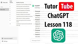 ChatGPT  Lesson 118  Voxscript [upl. by Aneehsar]