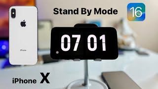 Get Stand By mode in iPhone X  How to get stand by mode in iOS 16 [upl. by Averi]