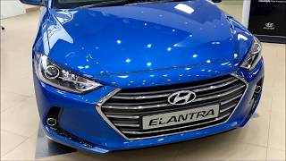 All New Hyundai Elantra Marina Blue Colour Premium Sedan Interior  Exterior Walkaround Video [upl. by Hurlow845]