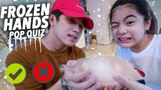 FROZEN HANDS POP QUIZ CHALLENGE  Ranz and Niana [upl. by Wind]