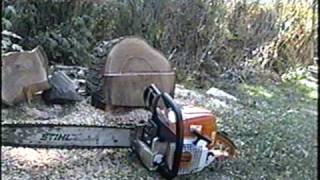 Stihl MS390 Chainsaw START amp TEST CUT [upl. by Samalla244]