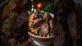 🍚🍖🌿 How to Cook Afghan Lamb Pilaf 🍖 Afghan Lamb Pilaf Recipe [upl. by Rowley]