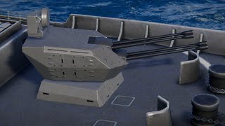 Modern Warships Oerlikon GDF4 35mm AntiShip  Anti Air cannon in Alpha Test [upl. by Lawson346]