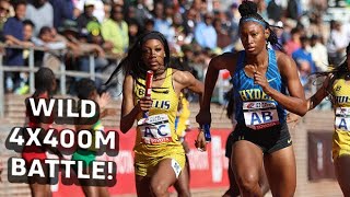 EPIC Race Between Hydel amp Bullis School In Championship Of America Girls 4x400m At Penn Relays 2024 [upl. by Ditter]