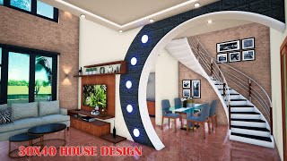 3040 duplex house plan  3 bedroom duplex house design  manis home [upl. by Eilyw34]