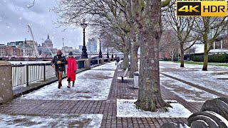 ☃️ 3 HOURs of London Snow Walk ❄️ The Best of Snowfall in London 4K HDR [upl. by Onitnelav]