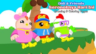 Didi and Friends Seronoknya Hari ini  Didi Lagu Baru  Drawing amp Coloring Pages [upl. by Nahaj]