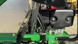 Change the Air Filter on Earth amp Turf 410SP Stand on Topdresser [upl. by Olympia101]