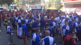 Bristol Rovers meets the Spanish Liga singing Goodnight Irene in the streets [upl. by Oriane]