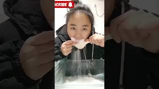 Her🥶squeakiest🤤dry white ice 🍚 huge bites ASMR [upl. by Ynitsed213]