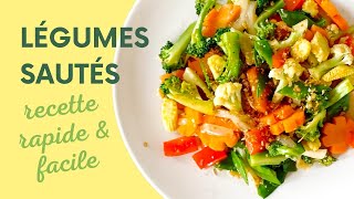 Légumes sautés au wok  recette de cuisine thaïlandaise  facile et rapide [upl. by Januarius583]